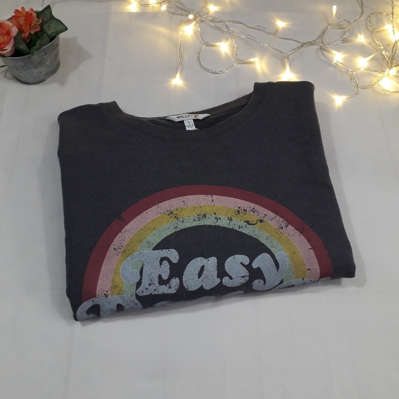 Wildfox | easy does it distressed graphic grey sweatshirt - Picture 2 of 11